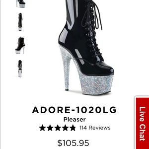 pleaser sparkle shoes